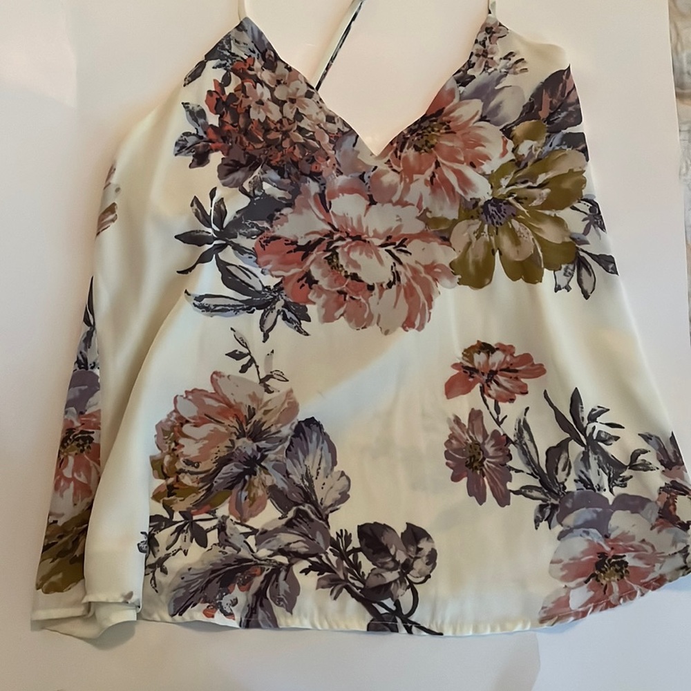 Strappy floral tank